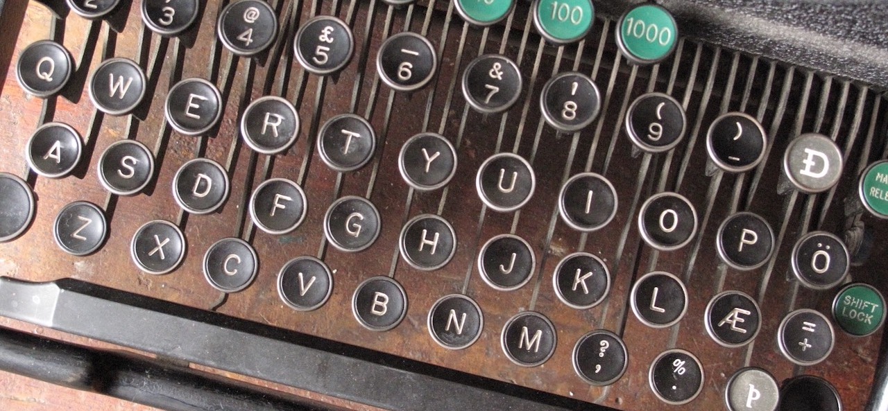 Vintage typewriter keyboard